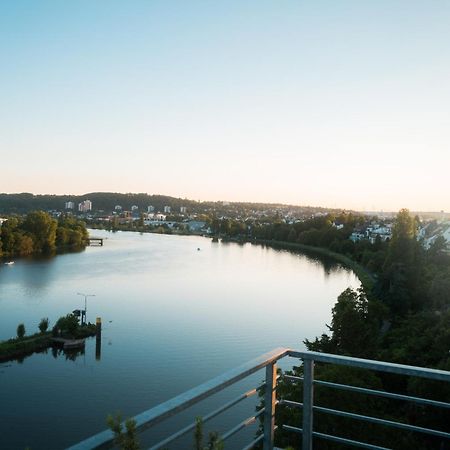 Penthouse Wohnung Mit Schoenem Moselblick In Metternich Koblenz  Luaran gambar