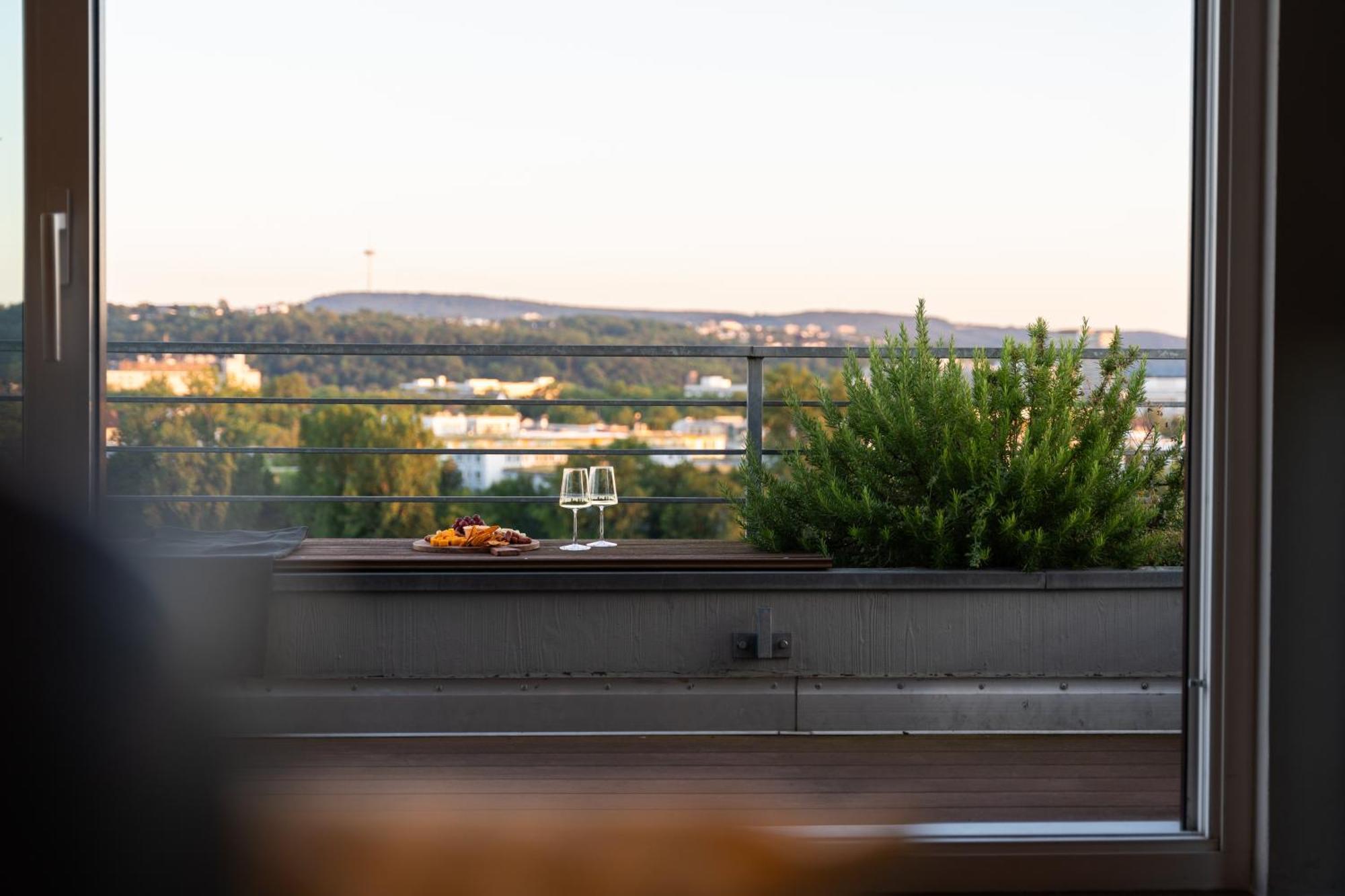 Penthouse Wohnung Mit Schoenem Moselblick In Metternich Koblenz  Luaran gambar