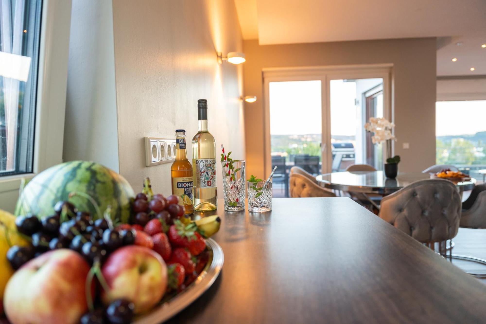 Penthouse Wohnung Mit Schoenem Moselblick In Metternich Koblenz  Luaran gambar
