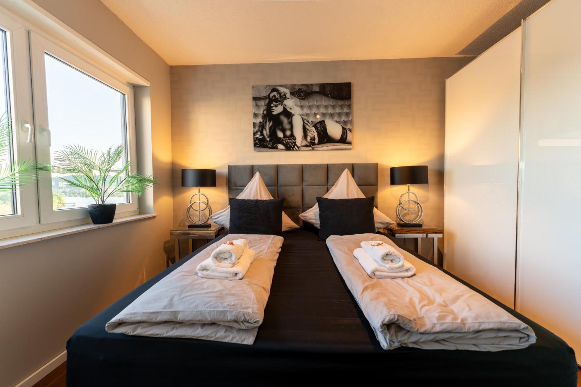Penthouse Wohnung Mit Schoenem Moselblick In Metternich Koblenz  Luaran gambar